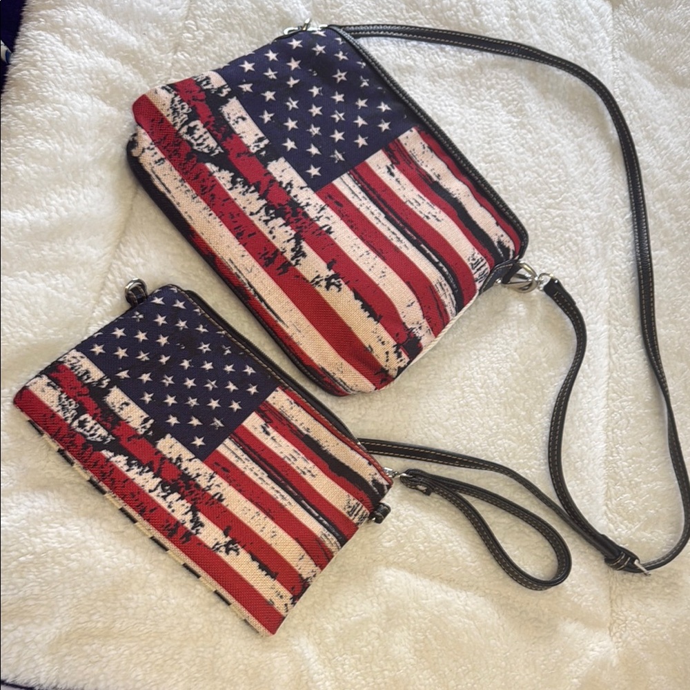 American Flag Crossbody Bag Set
